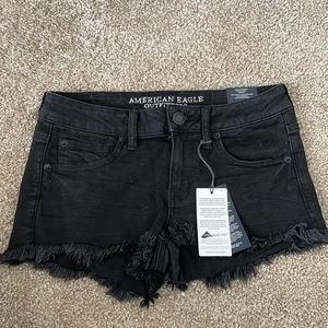 New with tags! American Eagle low rise black shorts size 8!
